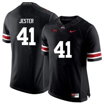 NCAA Ohio State Buckeyes Men's #41 Hayden Jester Black Nike Football College Jersey VFJ6345YA